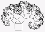 Pythagorean tree fractal